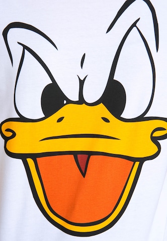 LOGOSHIRT Shirt 'Donald Duck – Face' in Gemengde kleuren