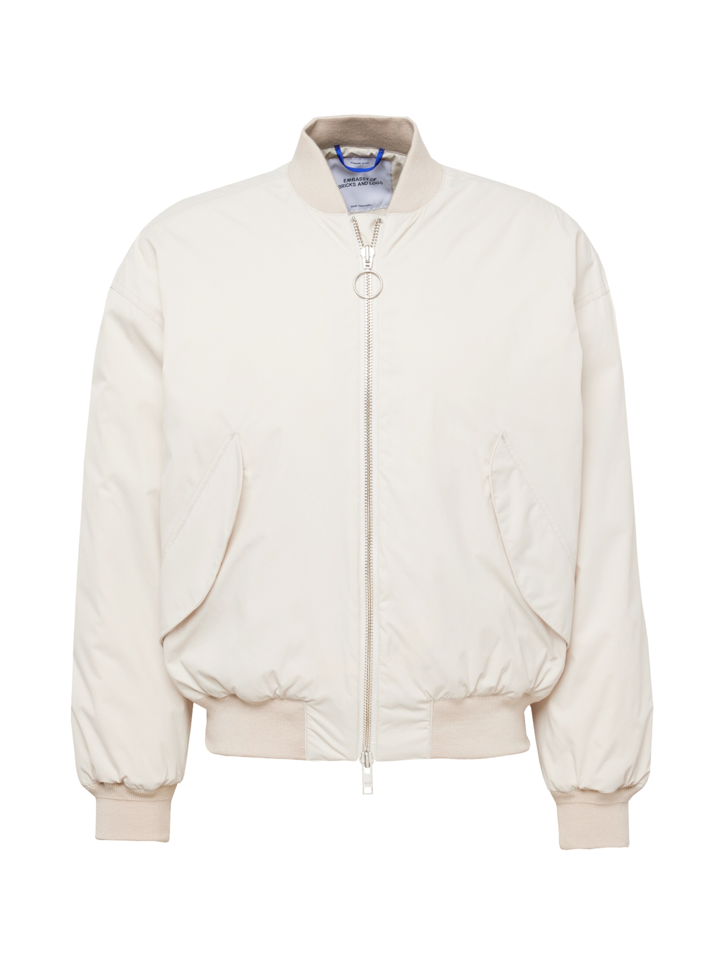 Embassy of Bricks and Logs Φθινοπωρινό και ανοιξιάτικο μπουφάν 'Santa Fe' σε μπεζ: μπροστά