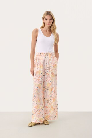 Part Two Wide leg Broek 'Alfies' in Beige