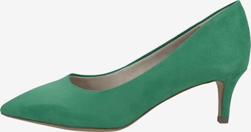 TAMARIS Čevlji s peto | zelena barva