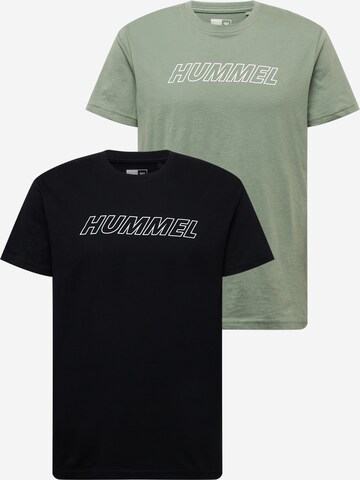 T-Shirt fonctionnel Hummel en vert : devant