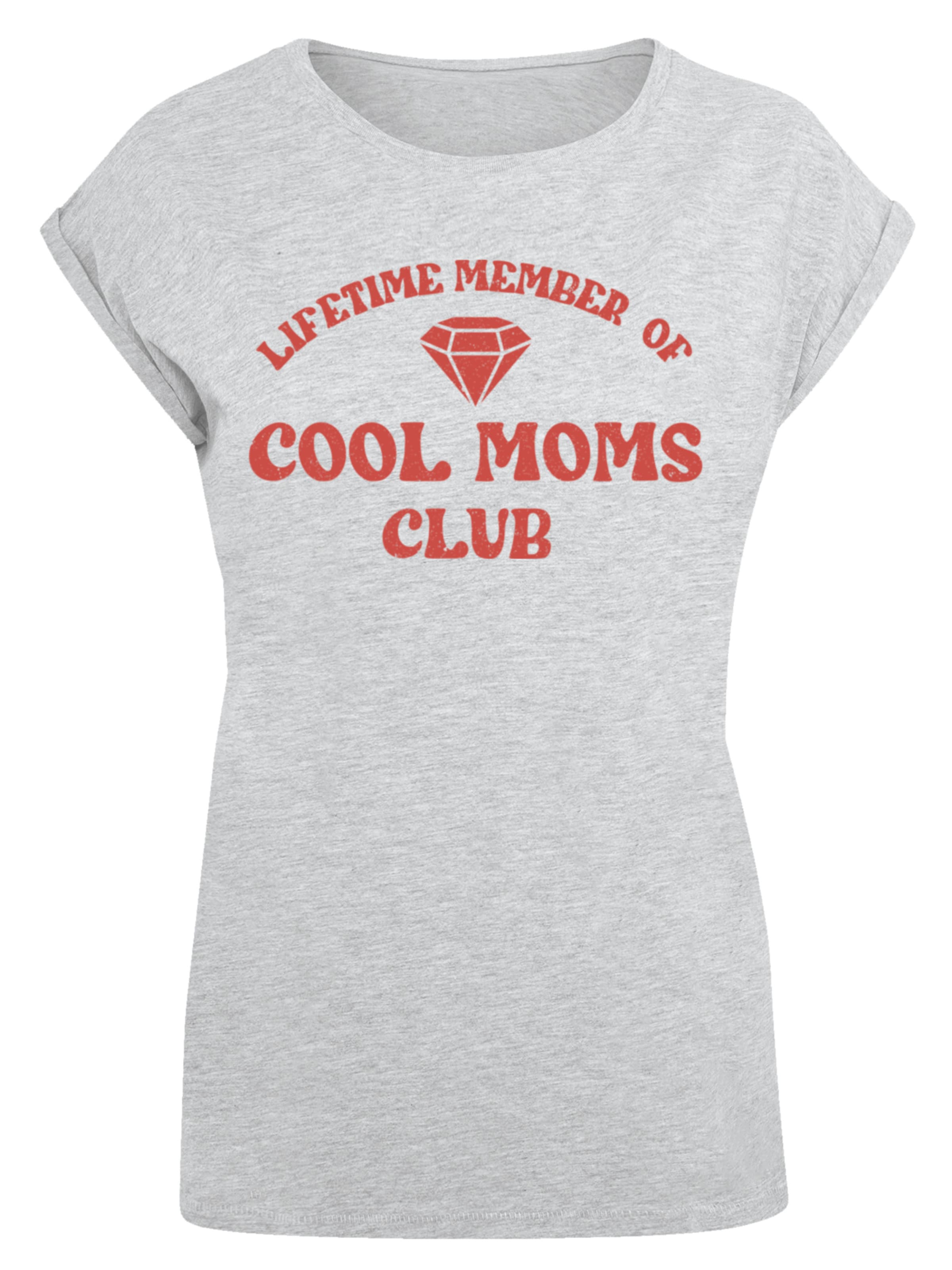 F4NT4STIC Shirt 'Mothers Day Cool Moms Club Membership Trendy Motherhood' in Grey: front