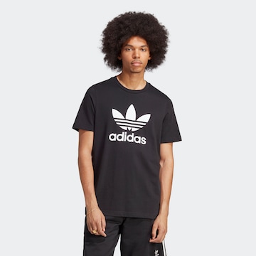 ADIDAS ORIGINALS Shirt 'Adicolor Classics Trefoil' in Black: front