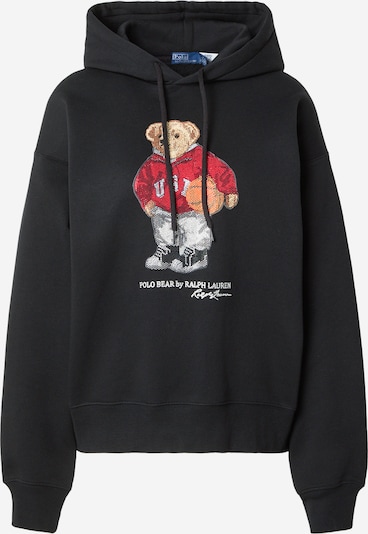 Polo Ralph Lauren Sweater majica u smeđa / crvena / crna, Pregled proizvoda