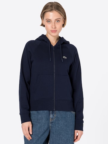 LACOSTE Zip-Up Hoodie 'Core' in Blue: front