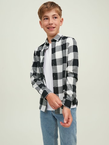 Jack & Jones Junior Regular fit Overhemd 'Gingham' in Wit: voorkant