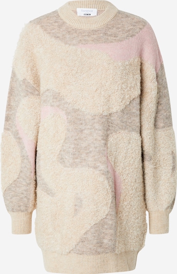 Rochie tricotat 'S'mores' florence by mills exclusive for ABOUT YOU pe bej / alb kitt / roz deschis, Vizualizare produs