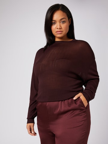 Guido Maria Kretschmer Curvy - Pullover 'Marou' em castanho: frente