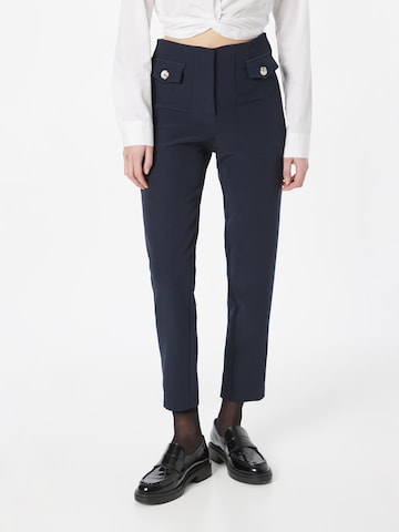 River Island Slimfit Παντελόνι σε μαύρο: μπροστά