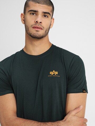 ALPHA INDUSTRIES Regular fit Majica | zelena barva