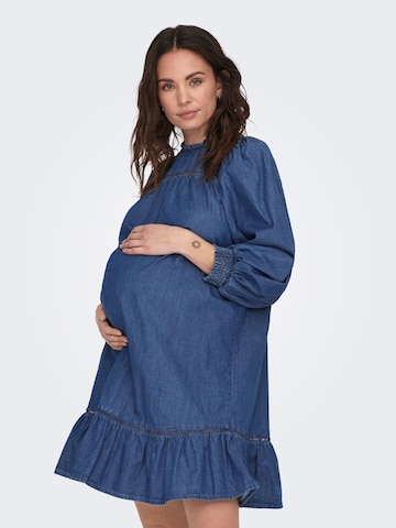 Only Maternity Jurk 'Alaia' in Blauw