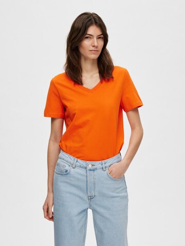 T-shirt SELECTED FEMME en orange : devant