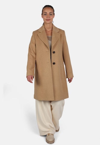 Fuchs Schmitt Between-Seasons Coat in Brown: front