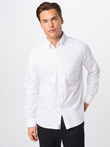 Coupe regular Chemise ETERNA en blanc : devant