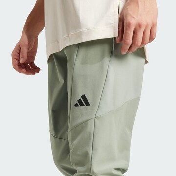 ADIDAS PERFORMANCE Tapered Sports trousers 'Designed for Training' in Green