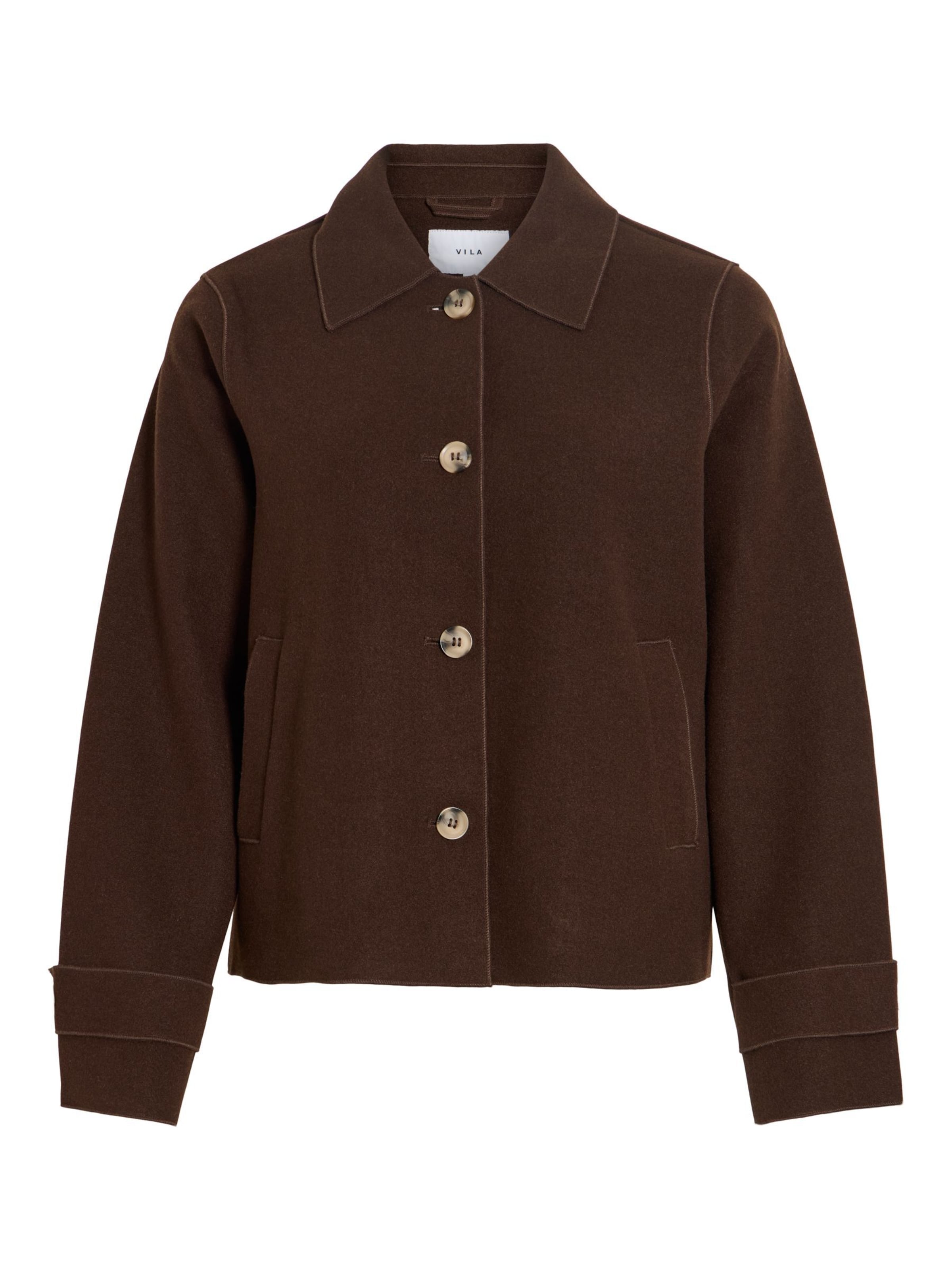 VILA Between-Season Jacket 'VIJuice' in Brown: front