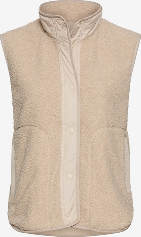 CAMEL ACTIVE Fleeceweste mit Stehkragen in Beige: Vorderseite