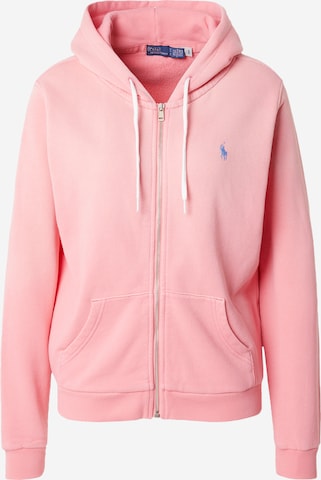 Veste de survêtement Polo Ralph Lauren en rose : devant