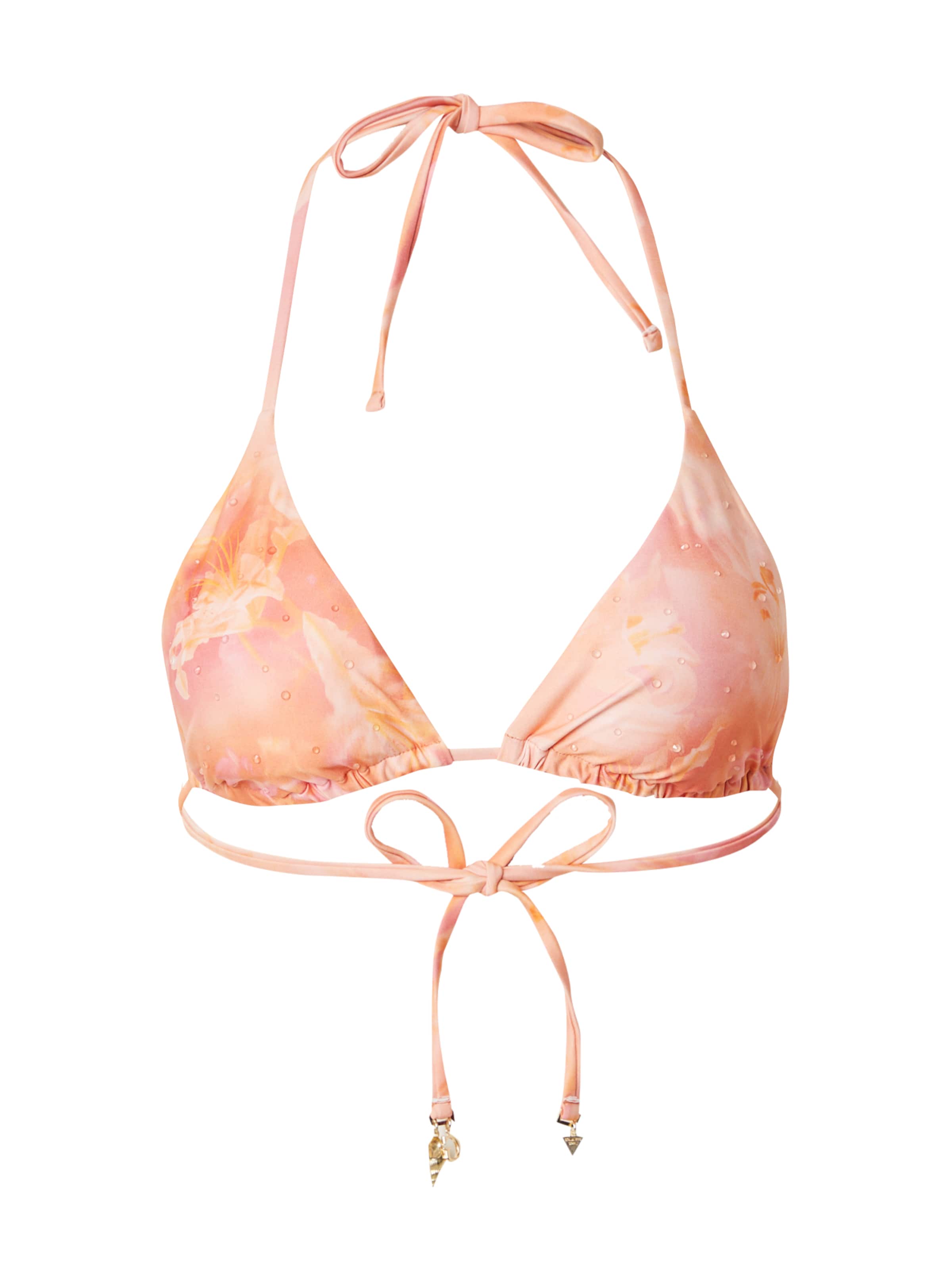 GUESS Trojúhelníková Horní díl plavek – oranžová: přední strana