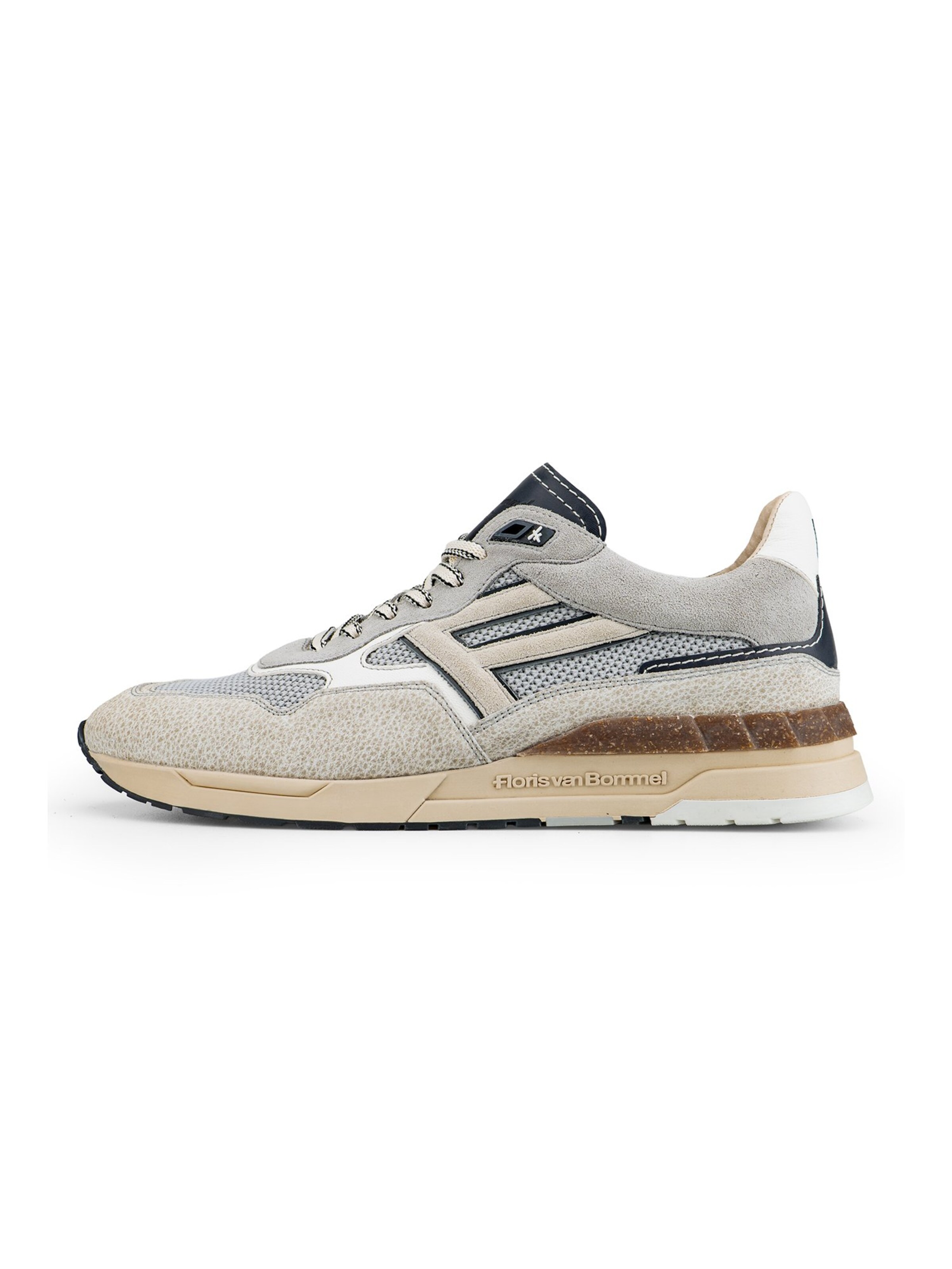 Sneaker bassa 'DE RUNNER 07' di Floris van Bommel in grigio: frontale
