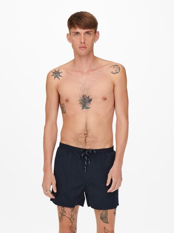 Shorts de bain 'Ted' Only & Sons en bleu