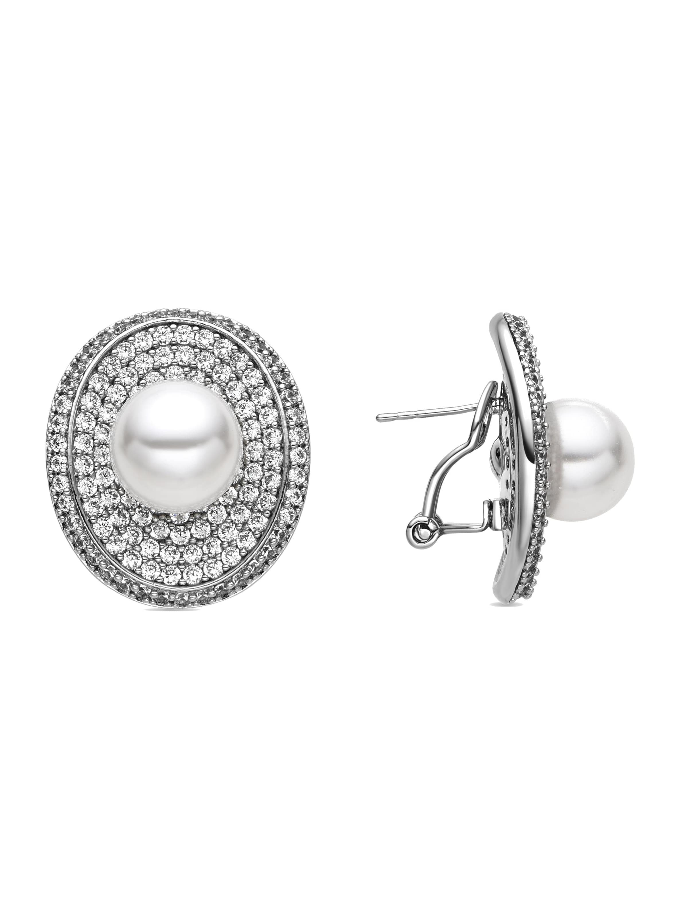 Boucles d'oreilles 'Noros' Luxenter en blanc : devant
