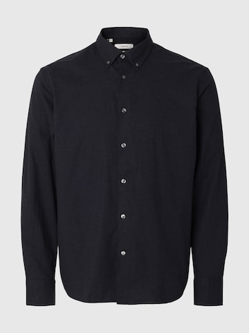 SELECTED - Camisa en negro: frente