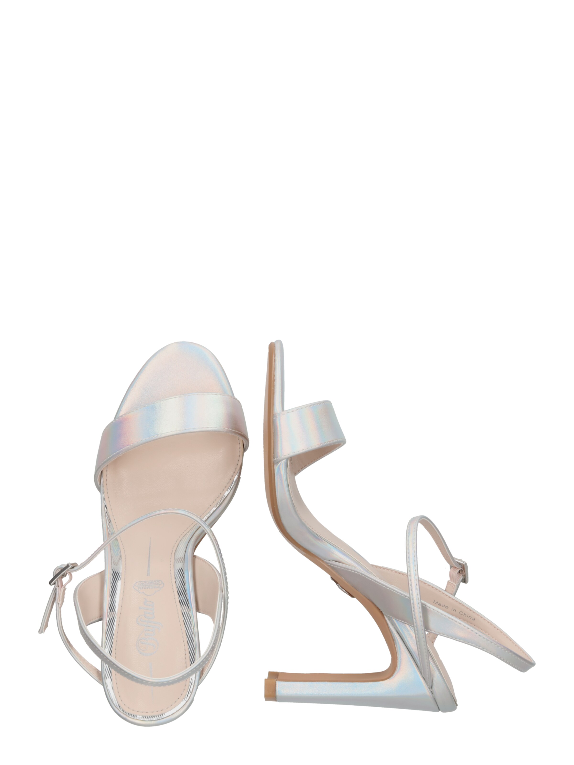 BUFFALO Босоножки с ремешком 'Jean' в Серебристый