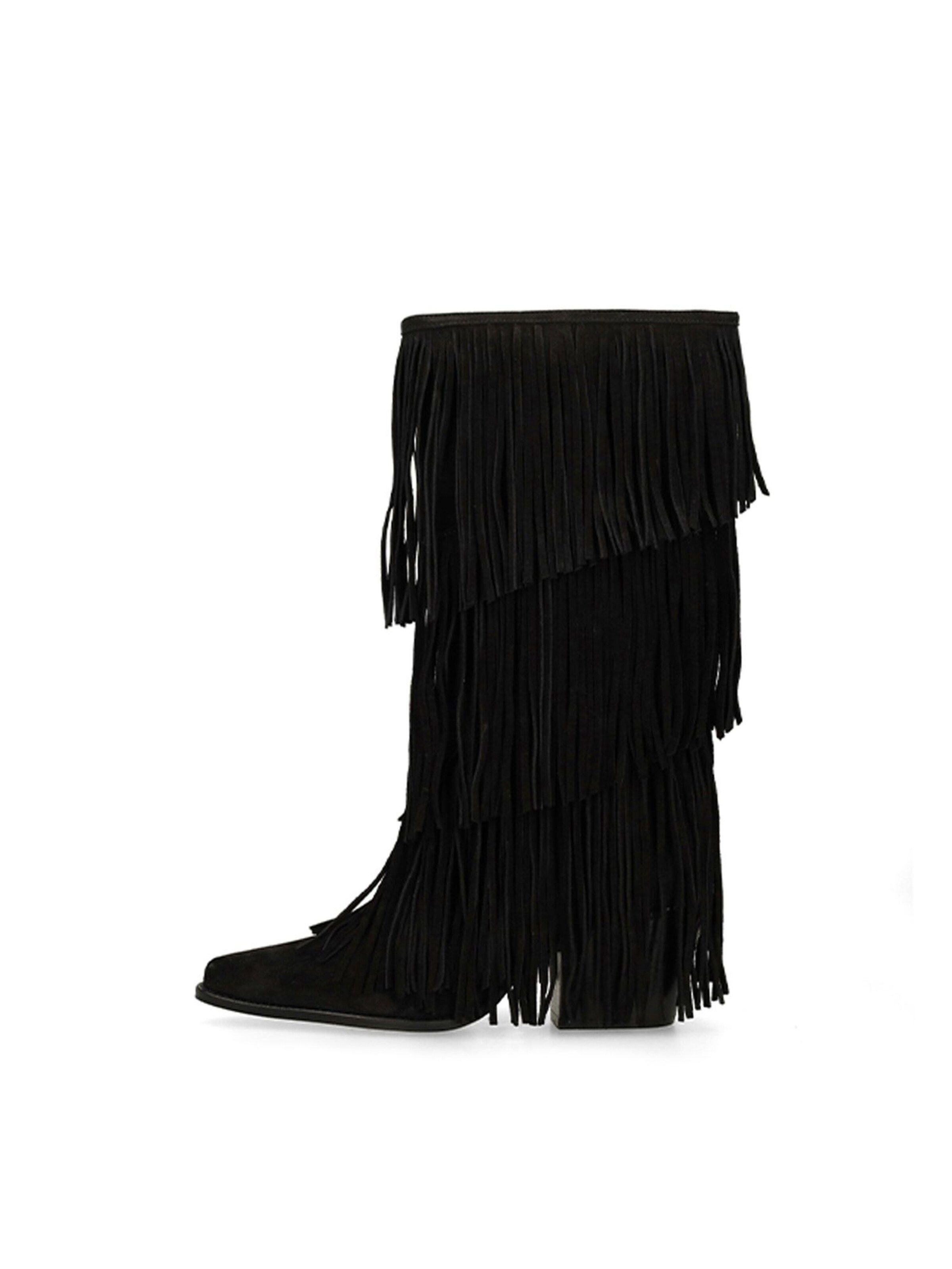 SACHA Cowboy Boots in Black