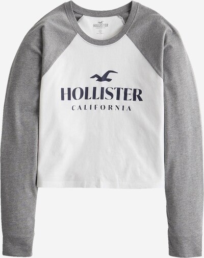HOLLISTER Тениска в сив меланж / бяло, Преглед на продукта