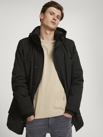 TOM TAILOR DENIM Parka in Schwarz