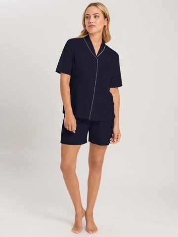 Hanro Korte pyjama ' Natural Comfort ' in Blauw