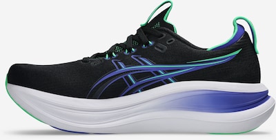 ASICS Tenisice za trčanje 'Gel-Nimbus 28' veličine 42 u plava / akvamarin / neonsko zelena / crna, Pregled proizvoda