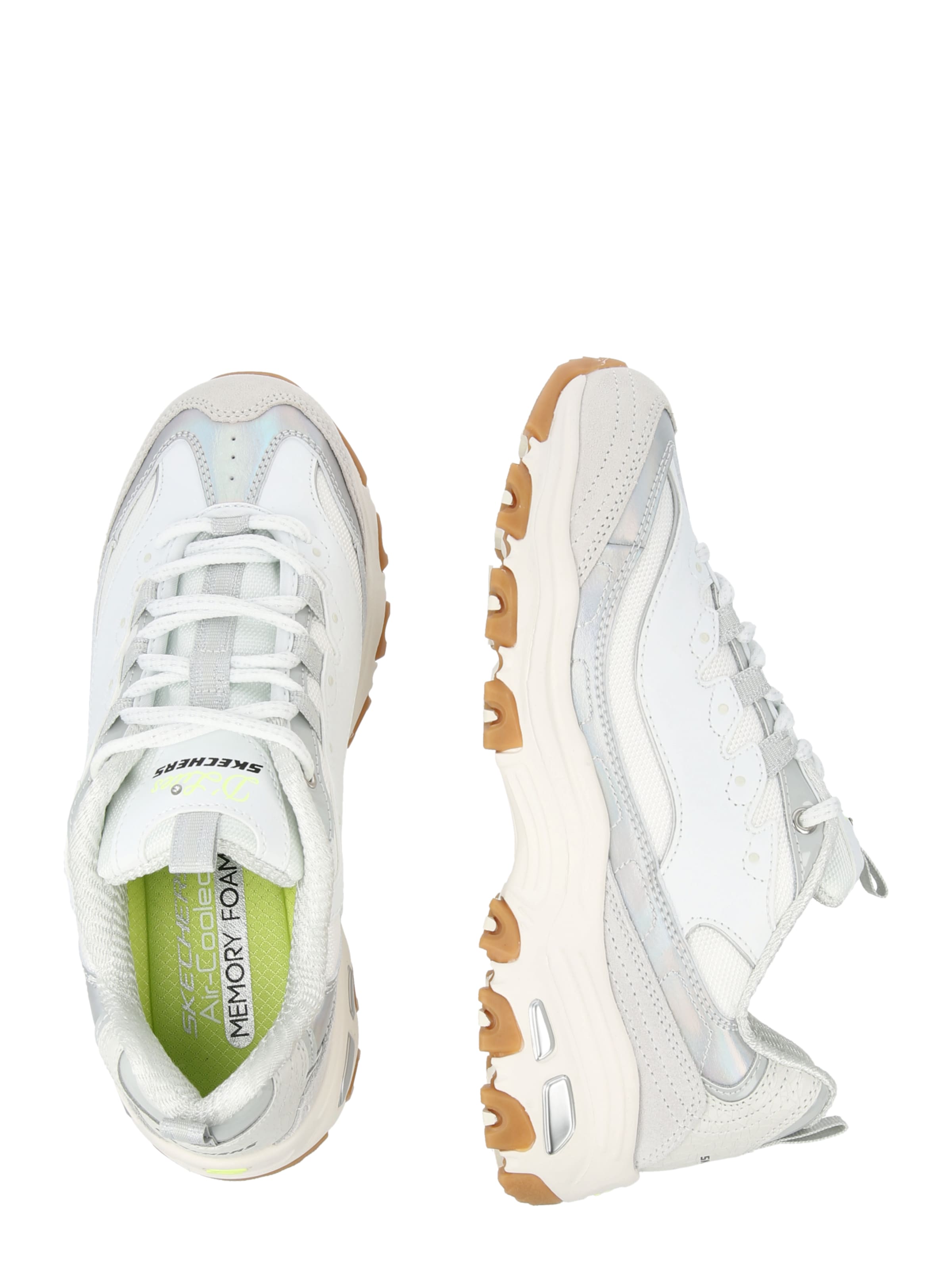 SKECHERS Låg sneaker 'DAZZLING SHINE' i vit