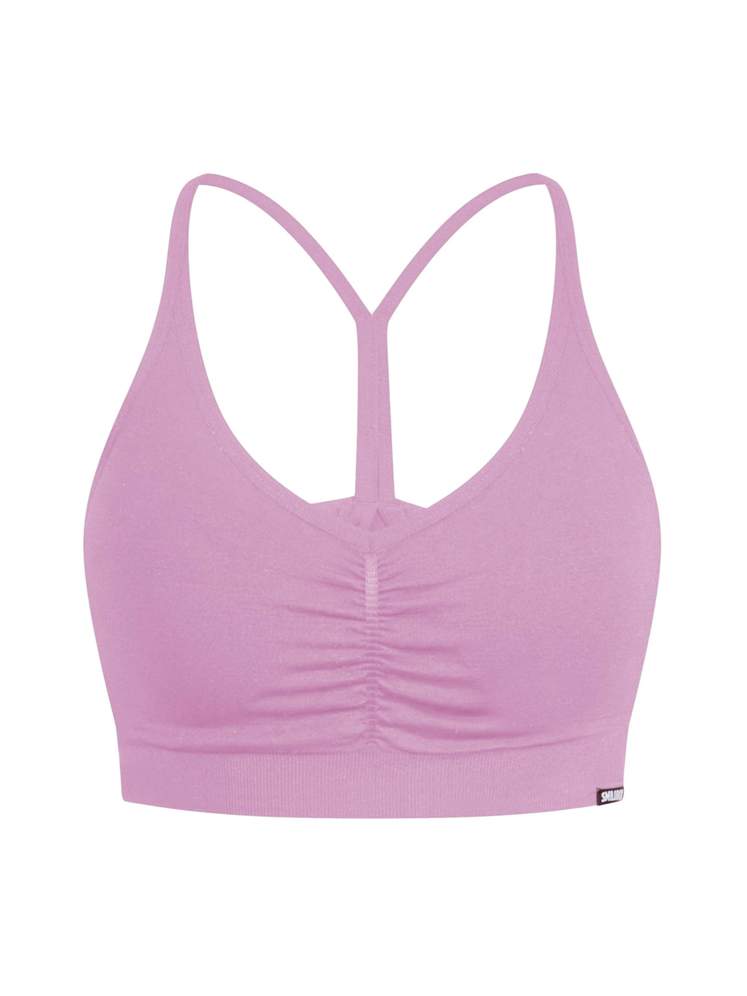 Soutien-gorge de sport 'Solid Scrunch' Smilodox en rose : devant
