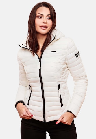 MARIKOO Between-Season Jacket 'Samtpfote' in White: front