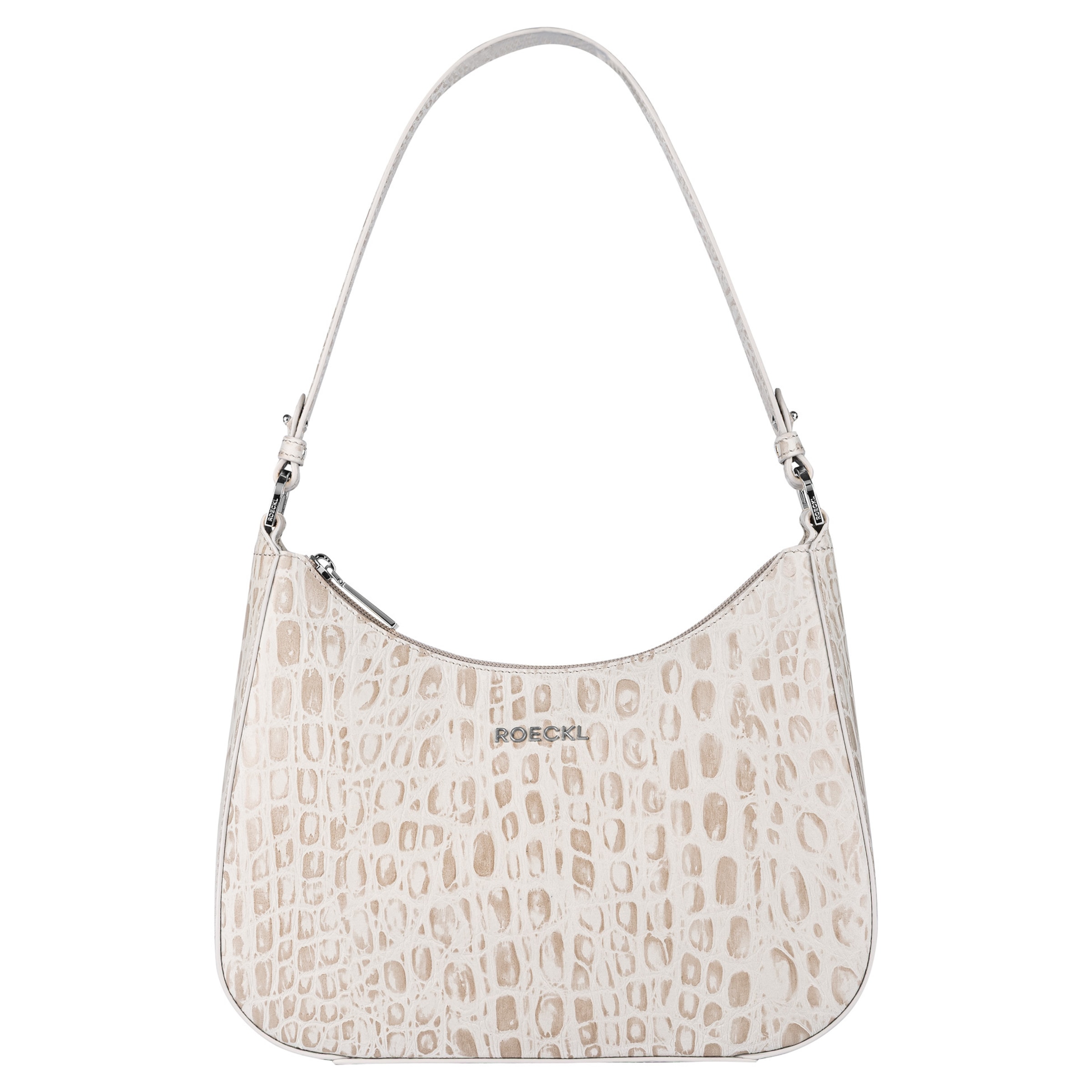 Roeckl Tasche 'CLEO SCHULTERTASCHE CROCO SMALL' in Beige: Vorderseite
