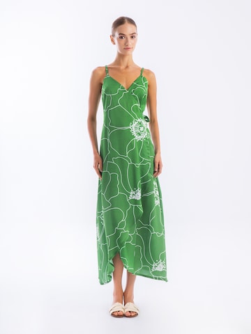 create - Vestido 'Haris Cotton' en verde: frente
