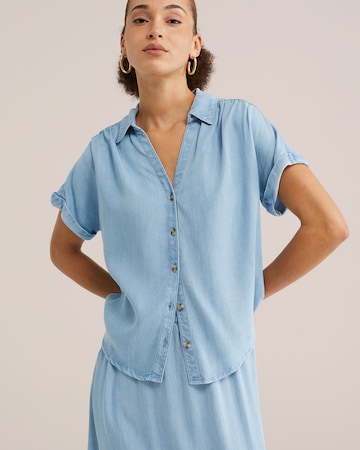 WE Fashion Blúz - kék: elől