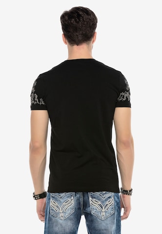 CIPO & BAXX Shirt 'KING SKULL' in Black