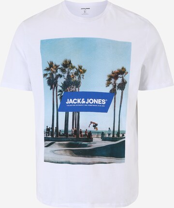 Jack & Jones Plus Tričko 'GEM' – bílá: přední strana