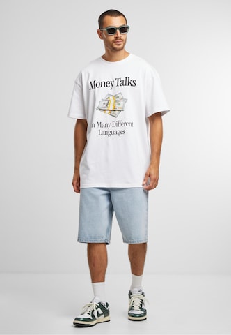 T-Shirt 'Money Talks' Mister Tee en blanc