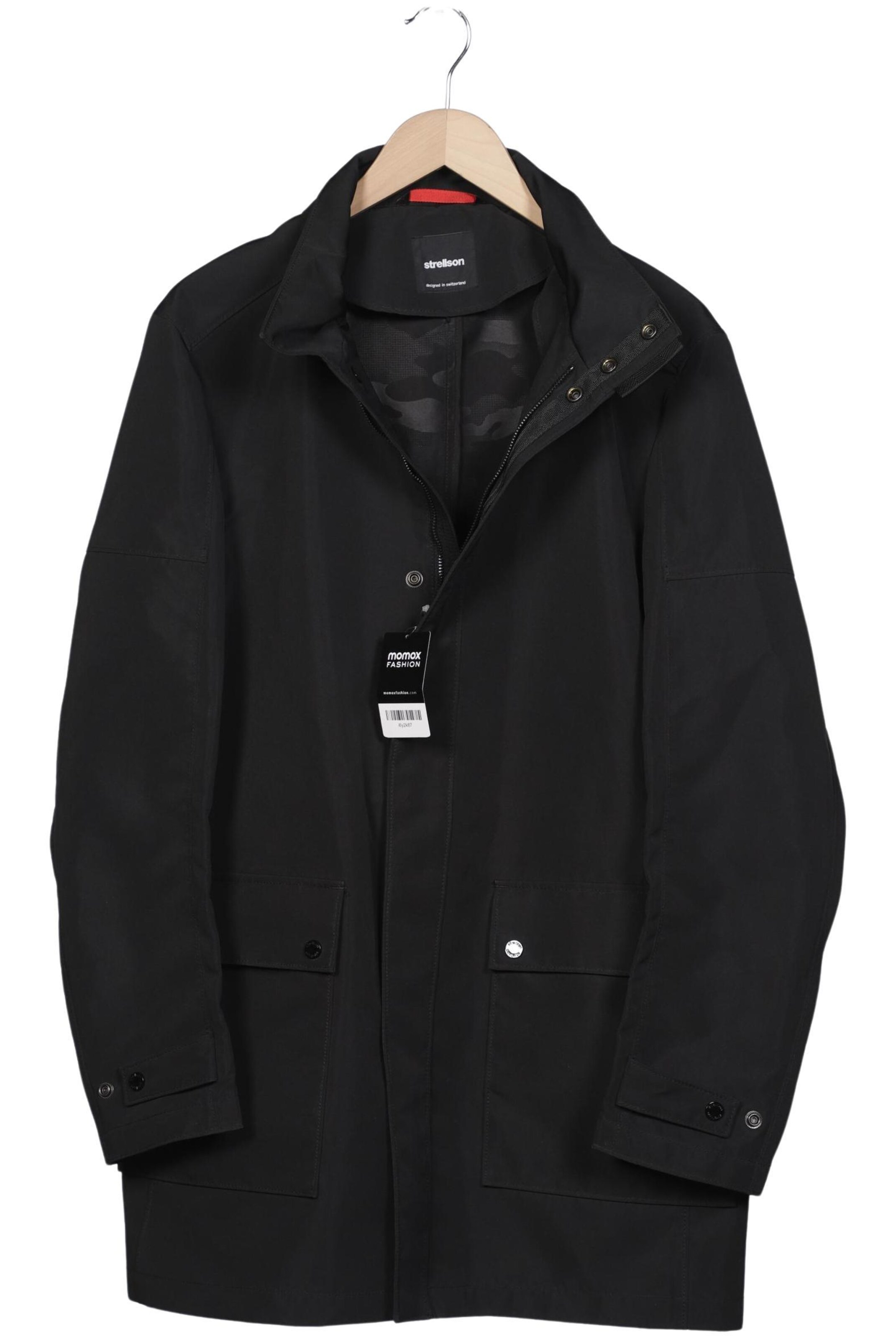 STRELLSON Jacket & Coat in L-XL in Black: front