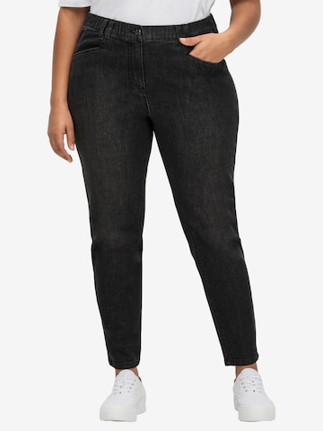 SHEEGO Skinny Jeans i svart: framsida