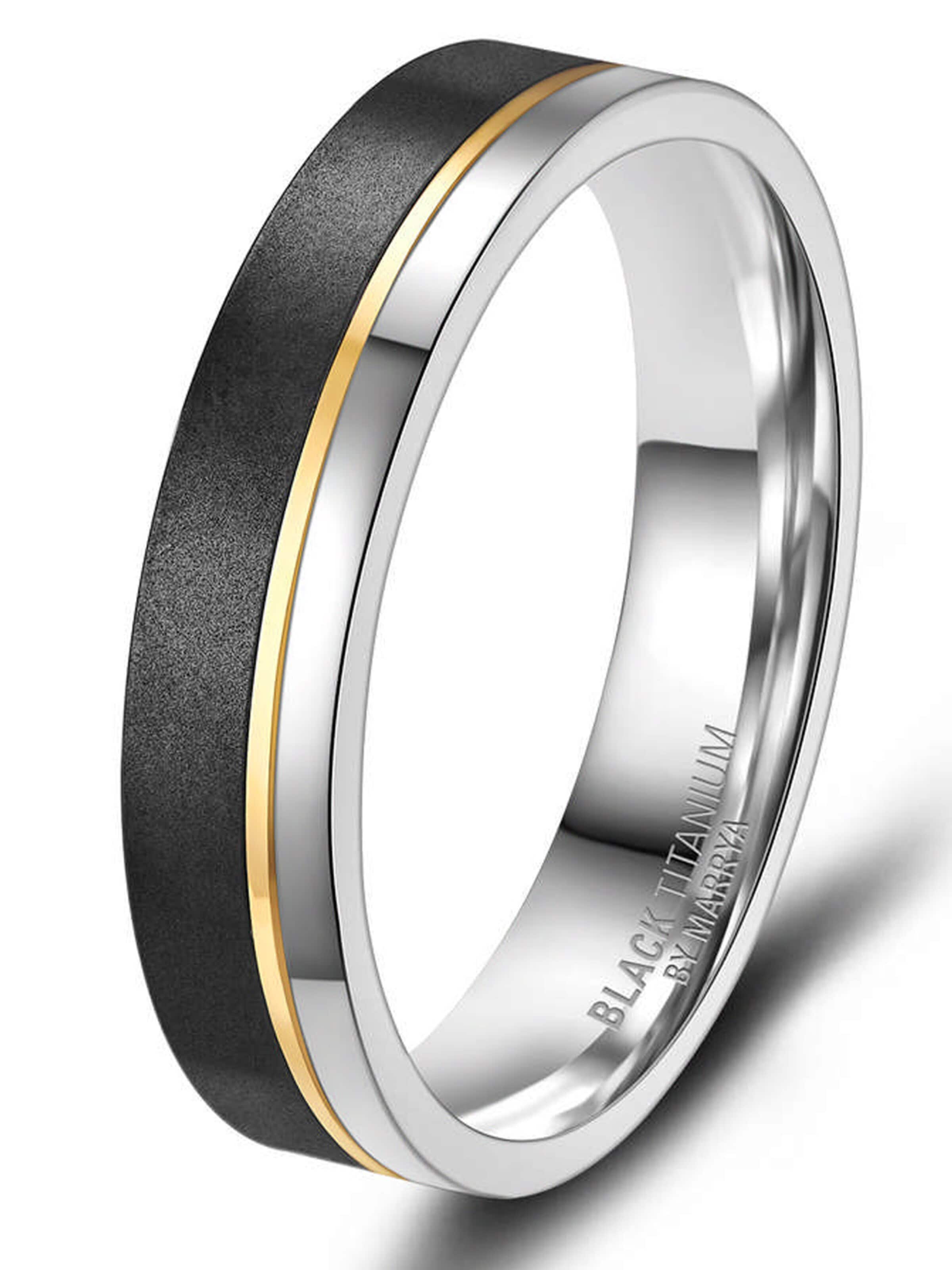 Anello 'MARRYA Ehering BT-02 aus Black Titanium' di MARRYA in grigio