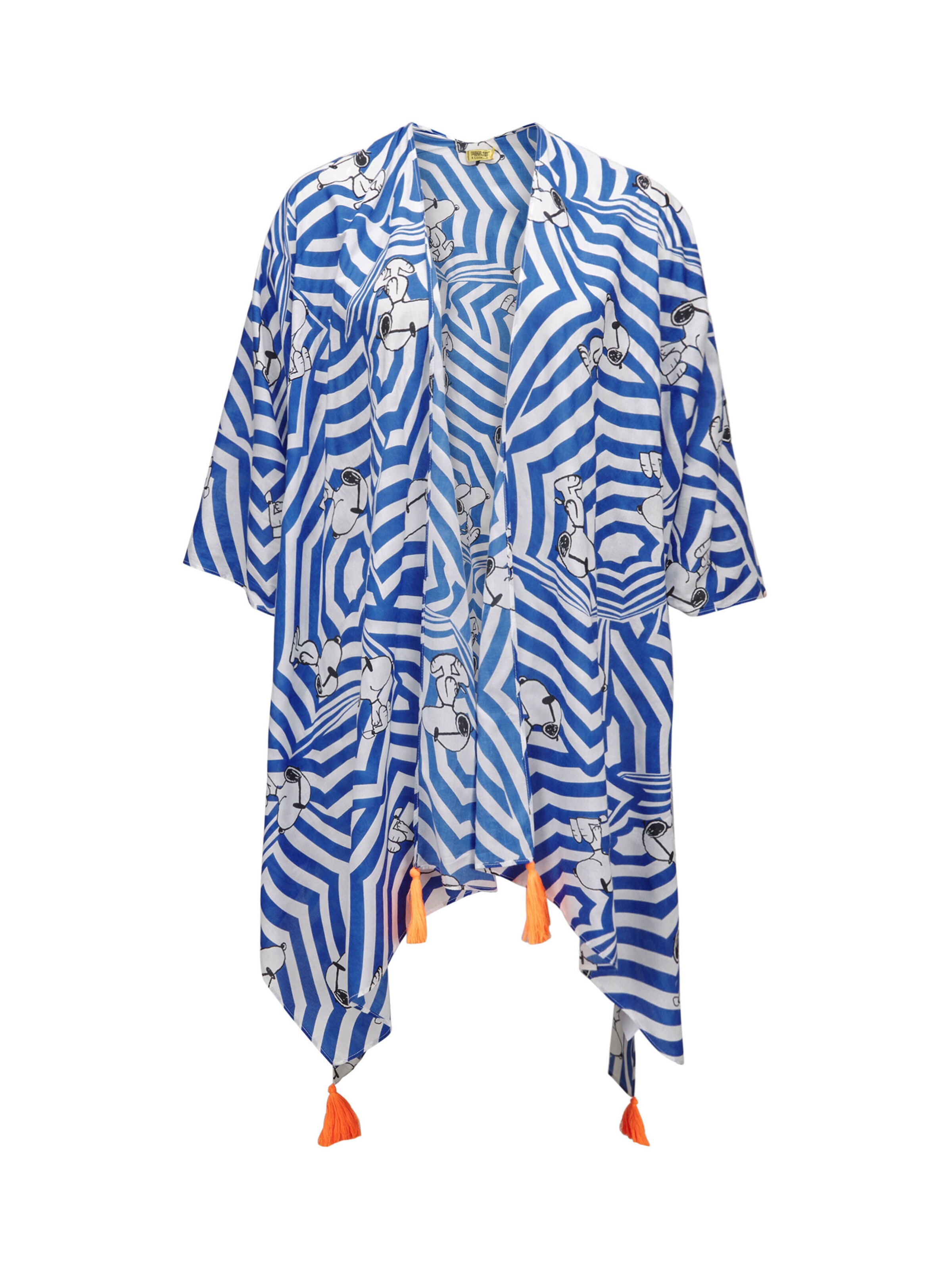 CODELLO Poncho mit 'Snoopy-Print' in Blau: Vorderseite