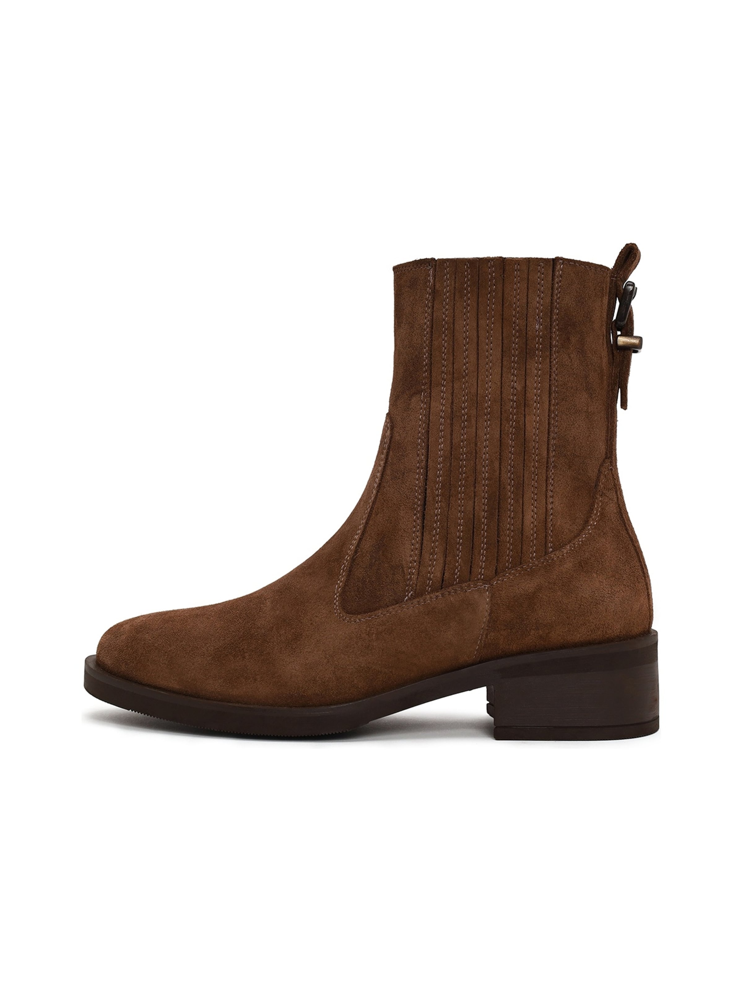 Derimod - Botas Chelsea en marrón: frente