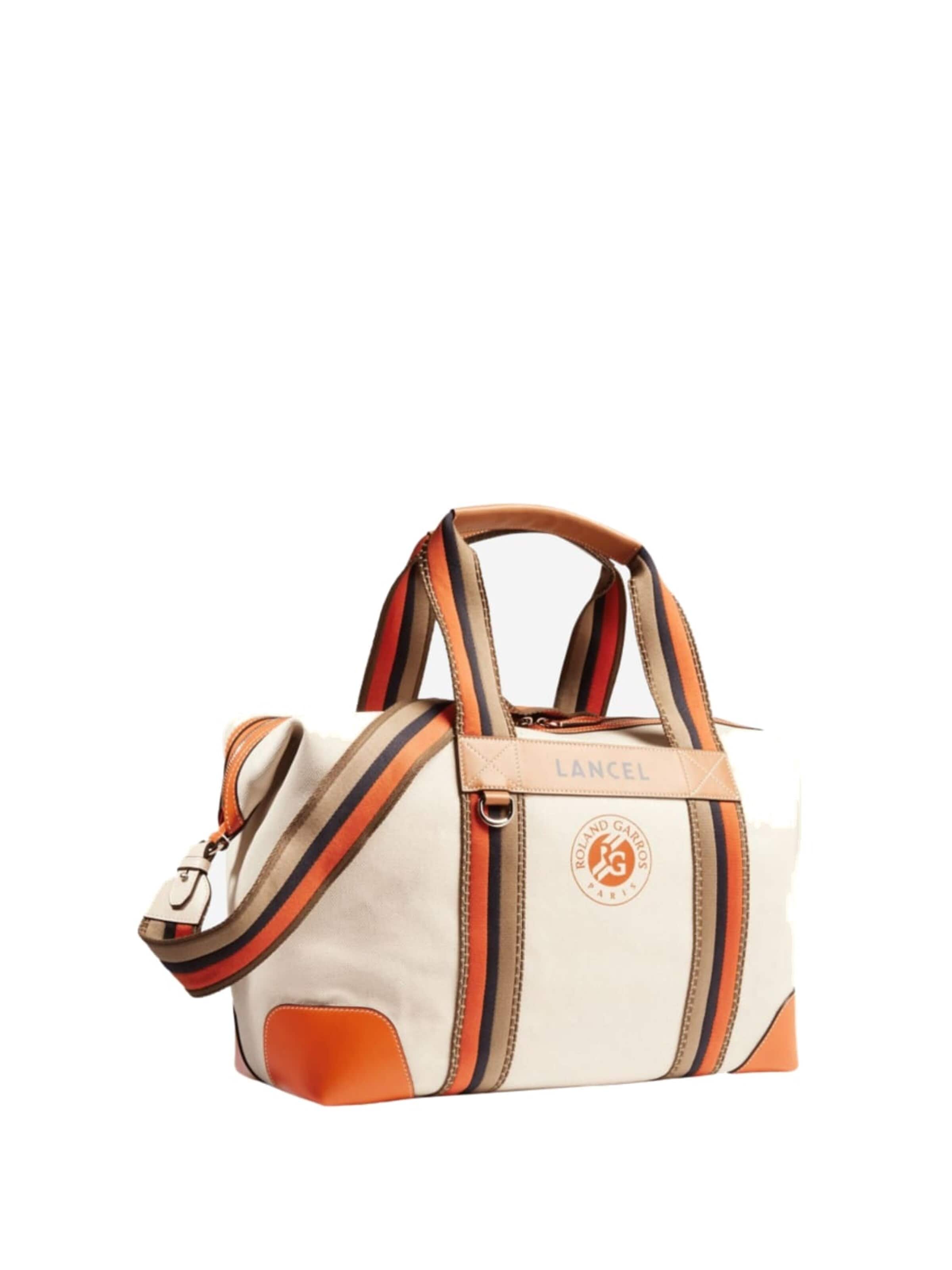 LancelRučna torbica 'Lancel Sac voyage Roland Garros Nat/Terre Battue Femme' - crna boja