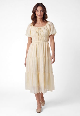 Usha - Vestido 'Floral' em amarelo