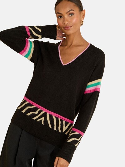 Pullover in 4XL love & roses di colore turchese / giallo chiaro / rosa chiaro / nero, Visualizzazione prodotti